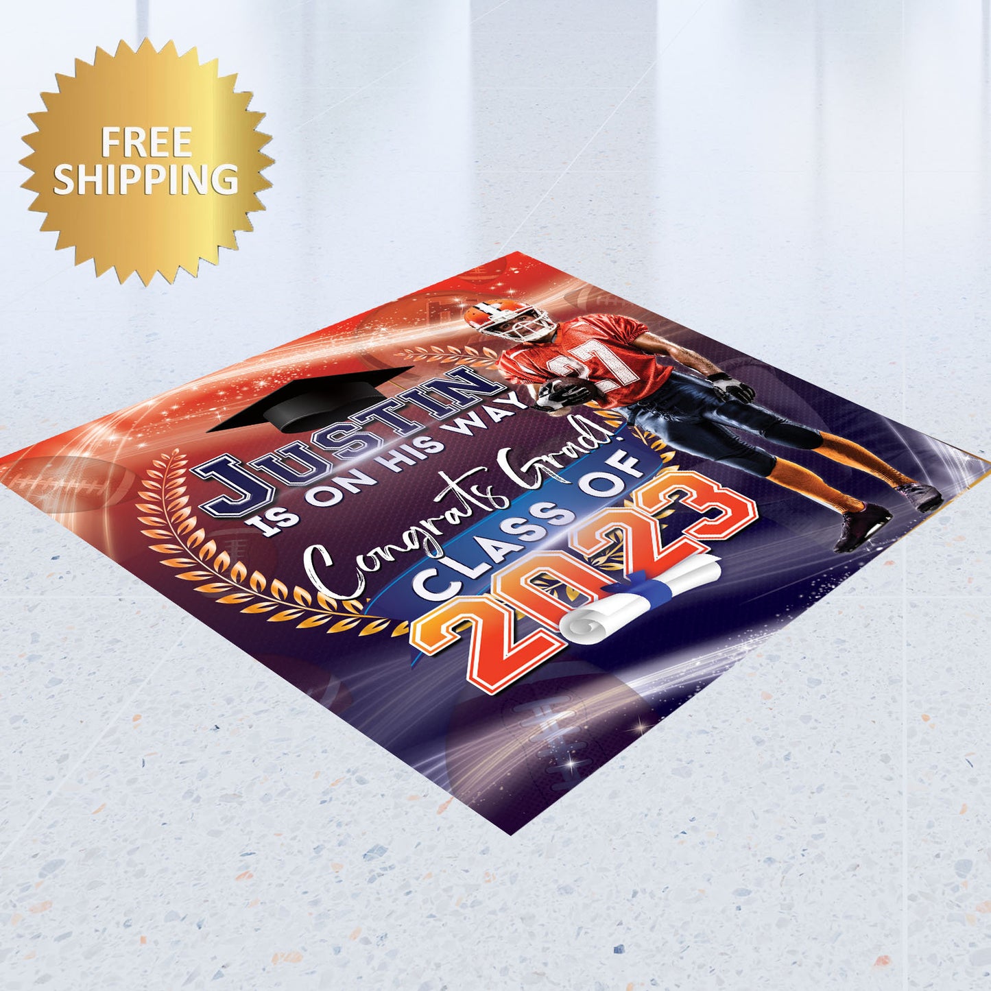 2023 Graduation decal, Removable sticker, Removable vinyl sticker,Floor Decal sticker, Floor Sticker, sports backdrop, Graduation backdrop