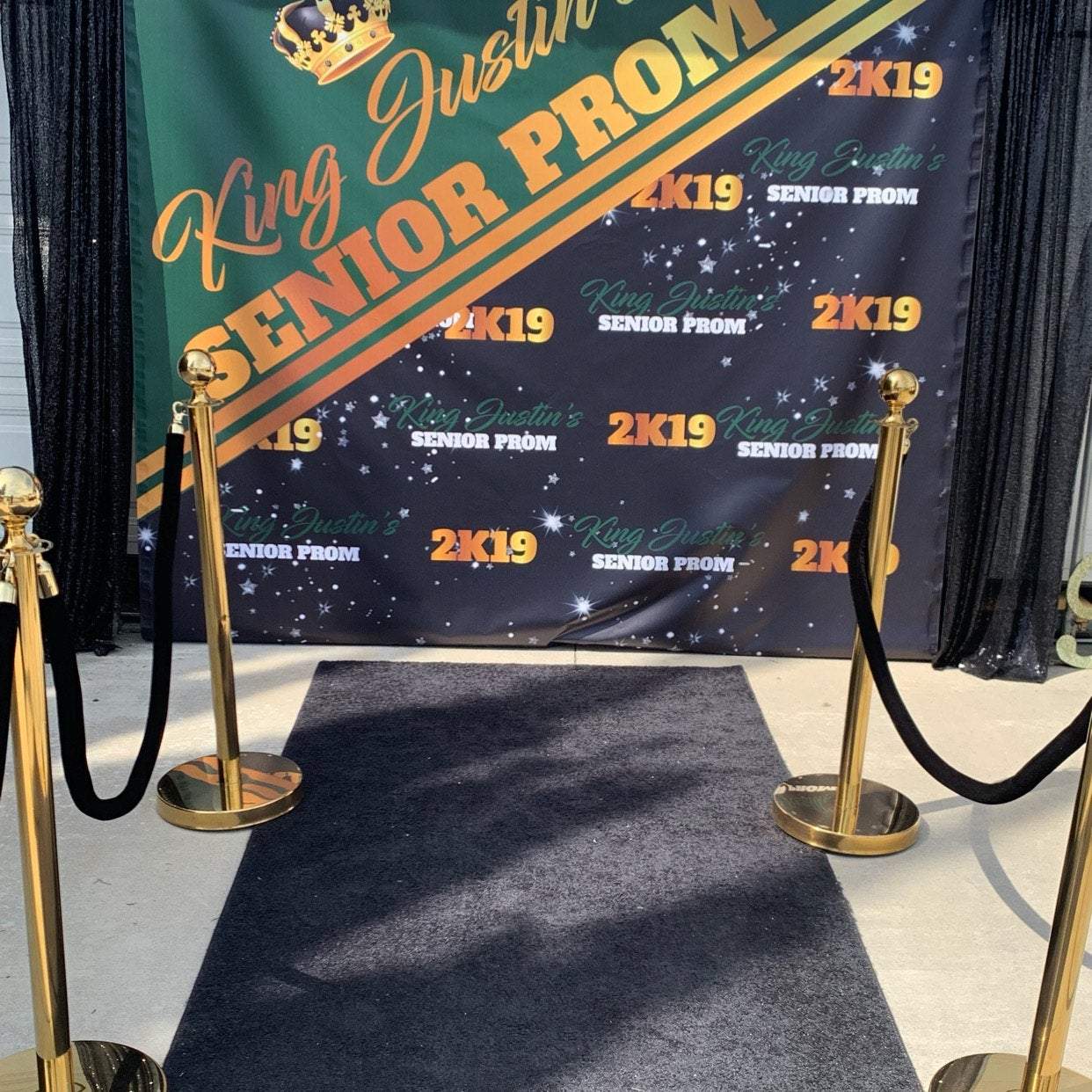 Prom Step and Repeat backdrop, Prom 2020 Backdrop, Sweet 16 Birthday, King Prom Step and Repeat Backdrop, Red and Gold Backdrop