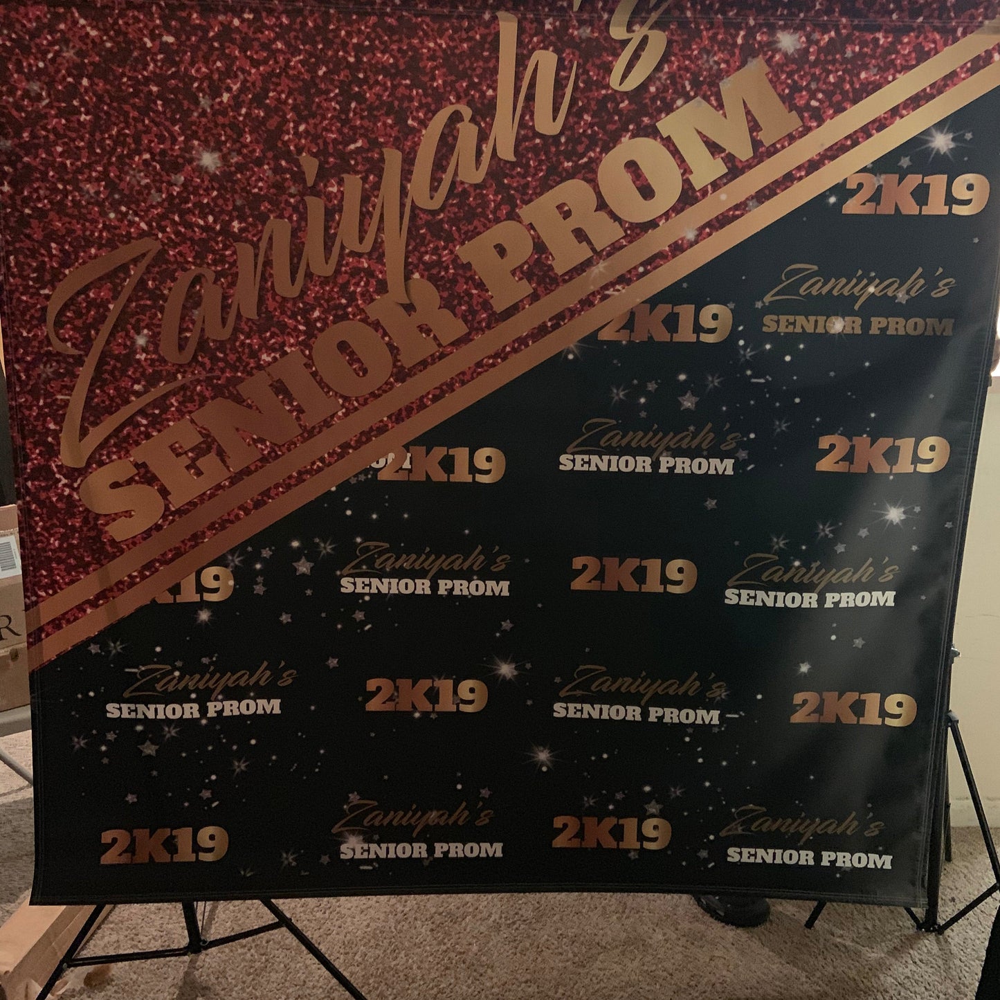 2020 Prom Custom step and repeat backdrop