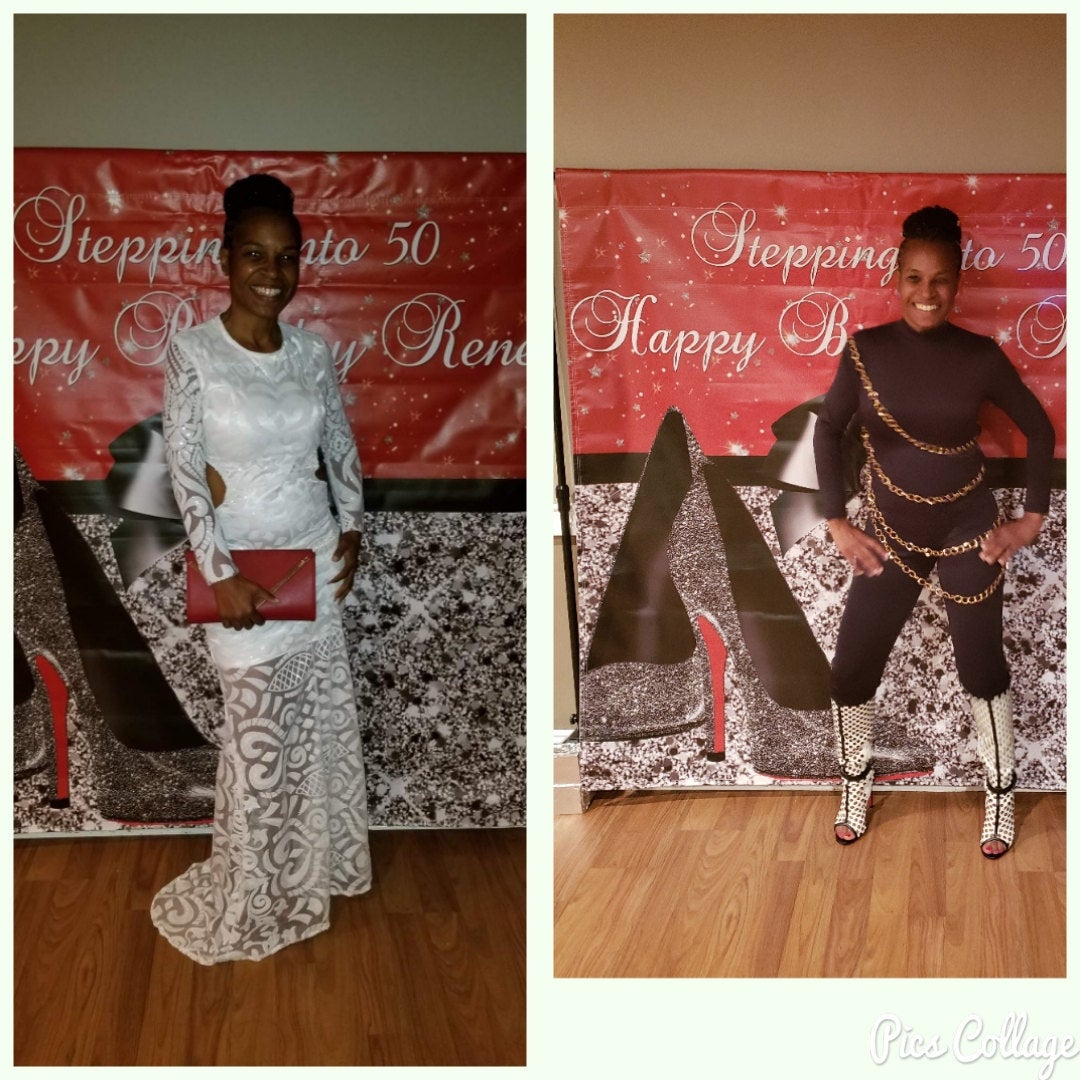 Birthday Party Step and Repeat Backdrop with Ribbon