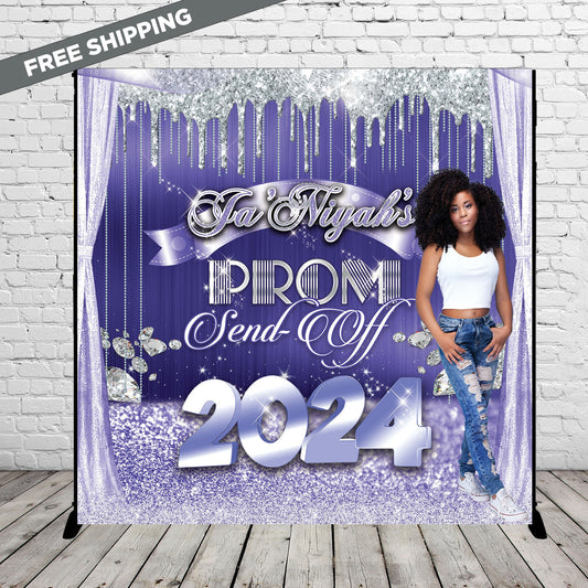 2024 Prom Backdrop, 2024 Prom Step and repeat, Prom Send Off Backdrop