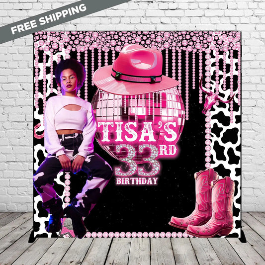 Cowboy bling backdrop, Cowboy backdrop, Western backdrop, Western Step and repeat