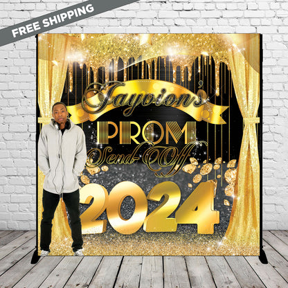 2024 Prom Step and Repeat, Prom Step and Repeat, Prom Backdrop  Send Off