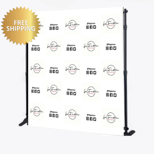 Logo backdrop, Business backdrop, Business step and repeat, logo step and repeat, custom backdrop,8x8 backdrop, 8x8 step repeat, logo banner