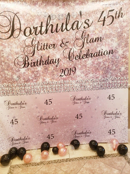 Zodiac sign backdrop, Zodiac step and repeat, Pisces backdrop, Birthday backdrop, 50th birthday backdrop, black gold backdrop