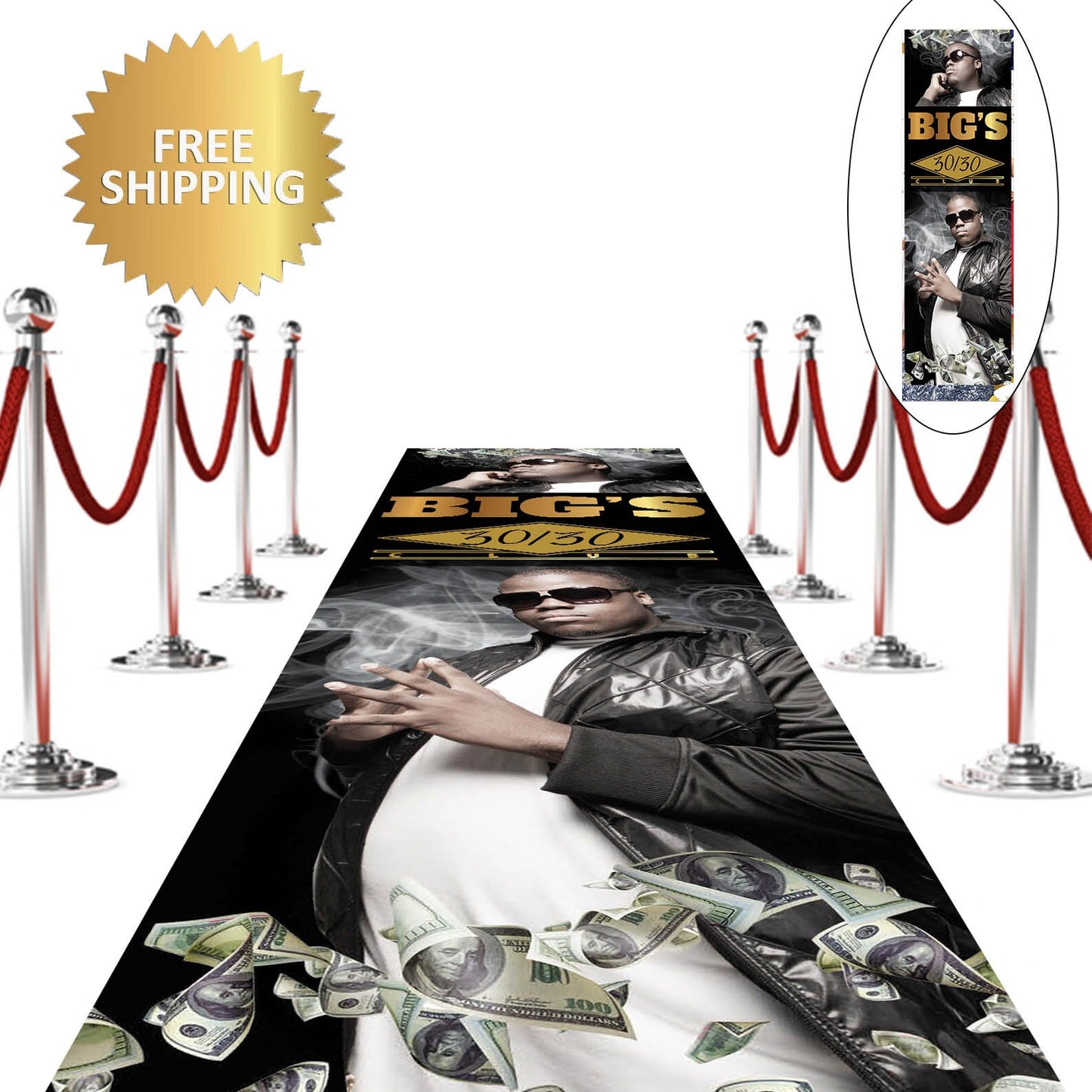 Custom red carpet, 3x20 Floor Decal sticker, Red Carpet Runner, Prom backdrop, Man Myth Legend Floor Sticker, Birthday backdrop,Aisle Runner