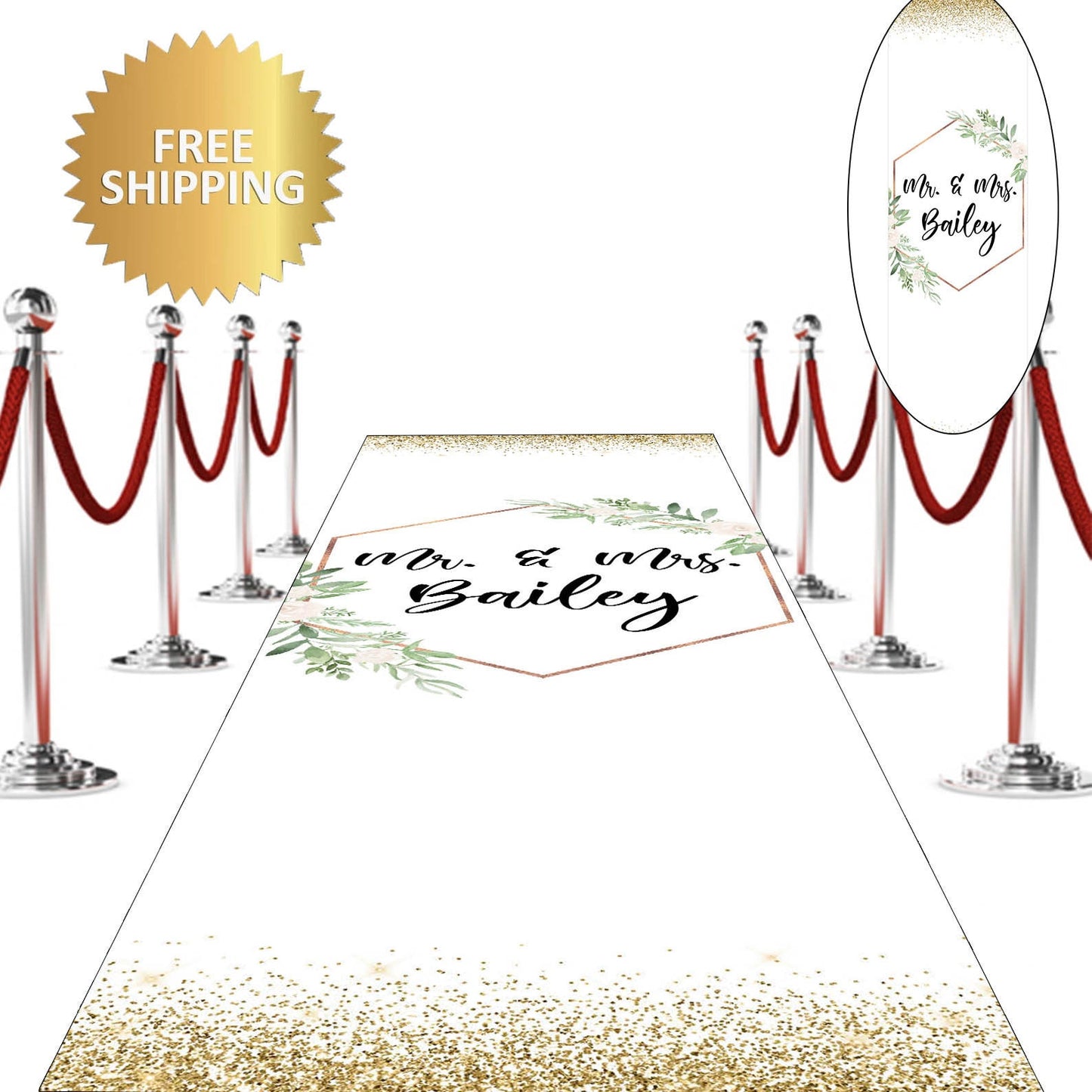 Wedding aisle runner, Red Carpet, Custom red carpet, 3x20 Floor Decal, Removable vinyl sticker, Wedding Runner, Aisle runner personalized