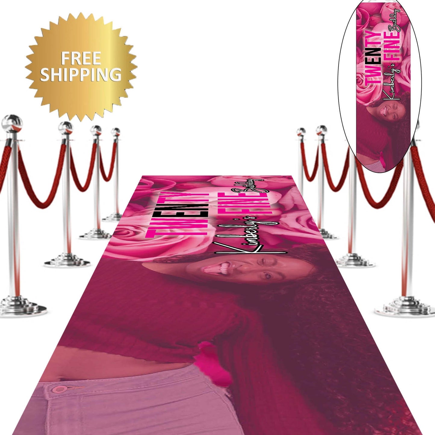 Hot pink Carpet, Custom red carpet, prom backdrop, 3x20 Floor