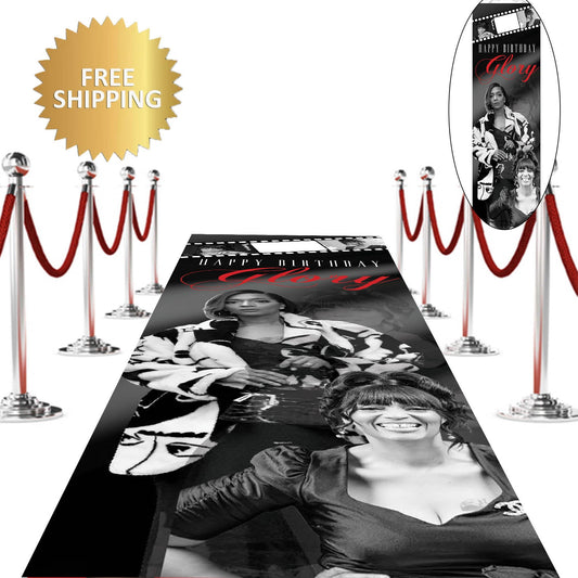 Custom red carpet, aisle runner, 3x20 Floor Decal, Removable vinyl sticker, Hollywood backdrop, Aisle runner personalized, prom backdrop