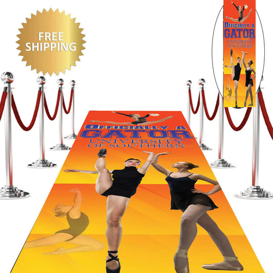 Custom red carpet, aisle runner, 3x20 Floor Decal, Removable vinyl sticker, Sports backdrop, Aisle runner personalized, Signing day backdrop