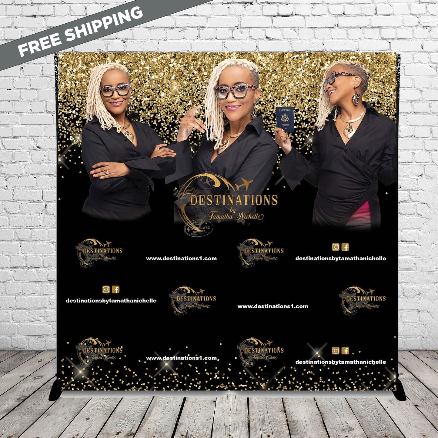 Logo backdrop, Logo step and repeat, Business Backdrop, Business step and repeat, black and gold backdrop, Custom backdrop, expo backdrop