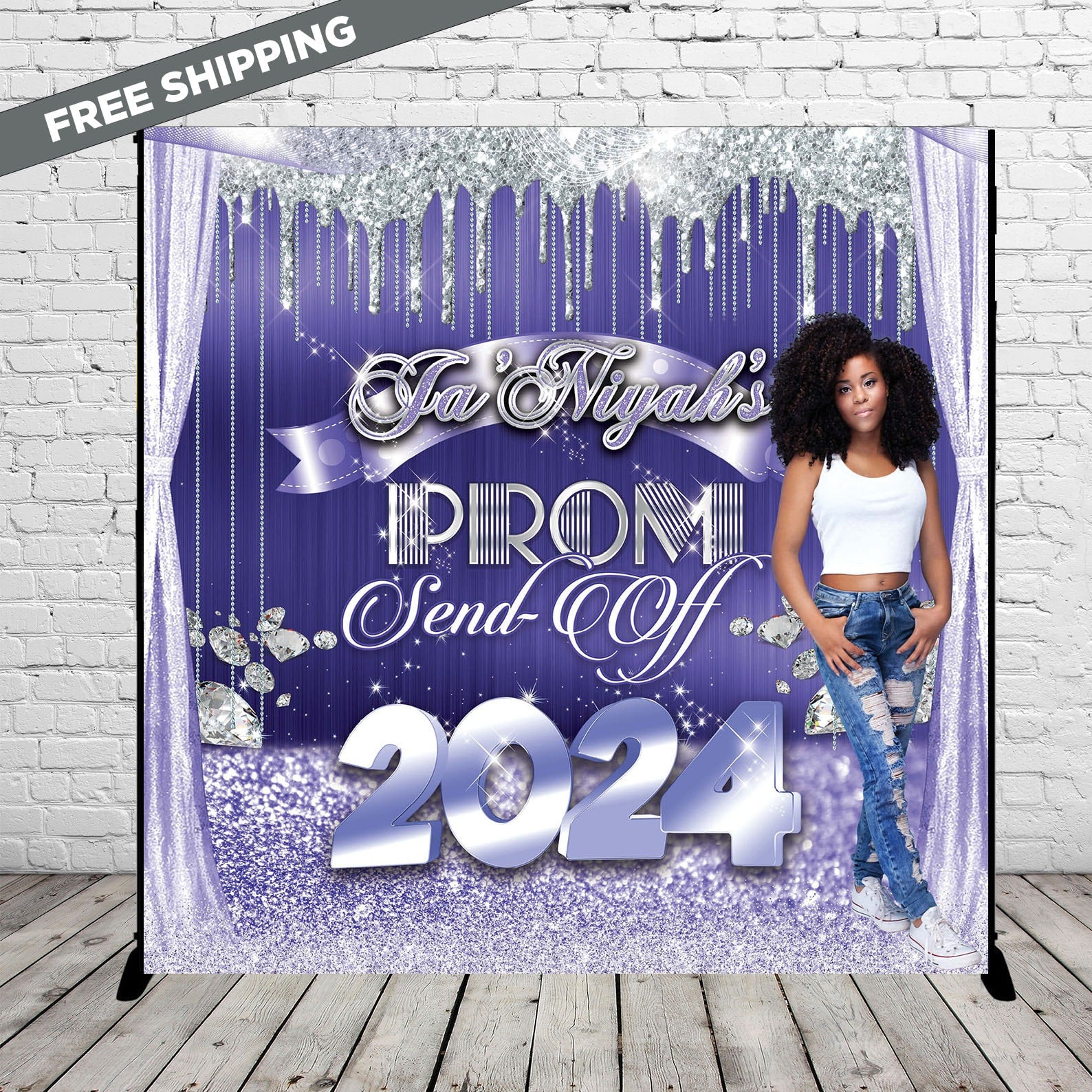Js Prom Program Backdrop 2024 Prom backdrop, Prom Banner, Prom Backdrop, Prom Step repeat, Phot ...