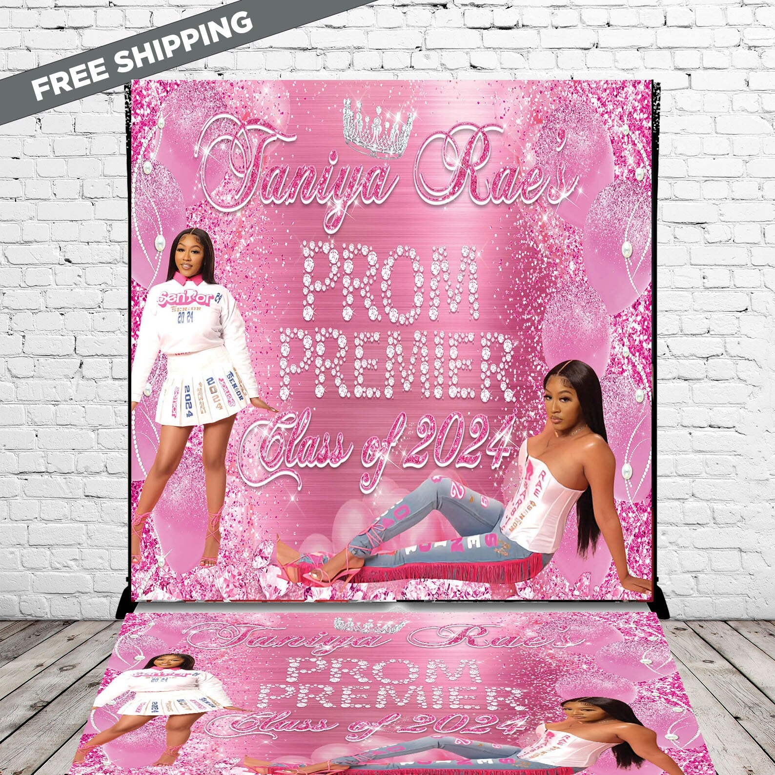 Prom step and Repeat, backdrop decal, custom backdrop, Bundle deal, Bu ...
