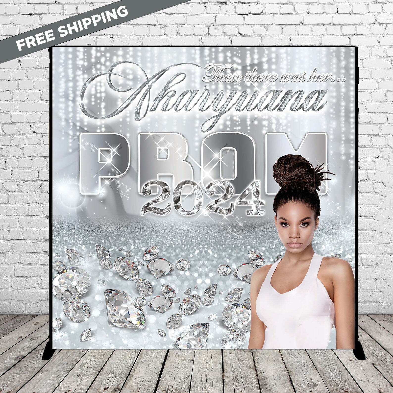 Prom step and repeat, Prom backdrop, silver bling, Photo step and repe ...