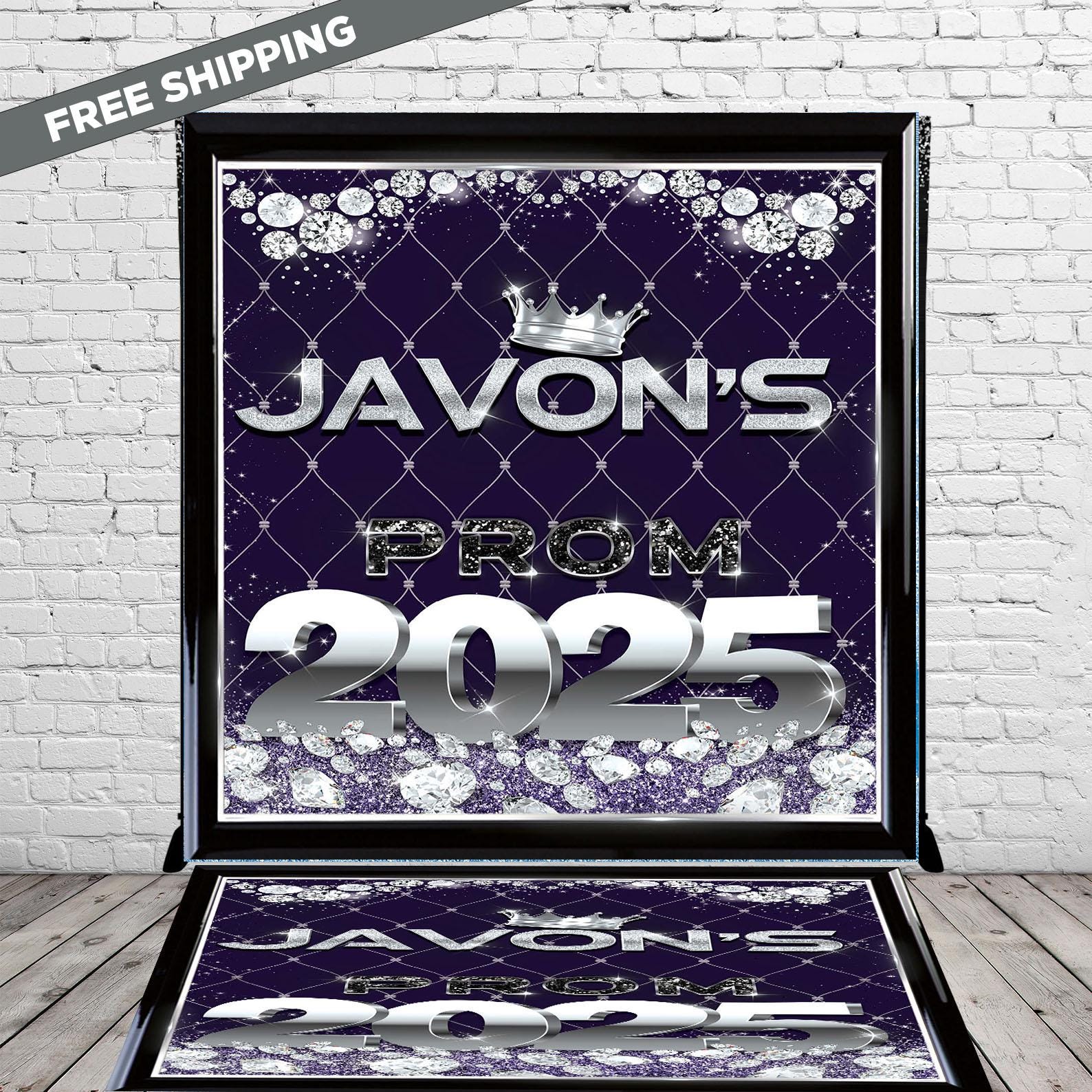 Prom Backdrop and Decal,Prom Step and Repeat, Purple prom backdrop, Gr ...