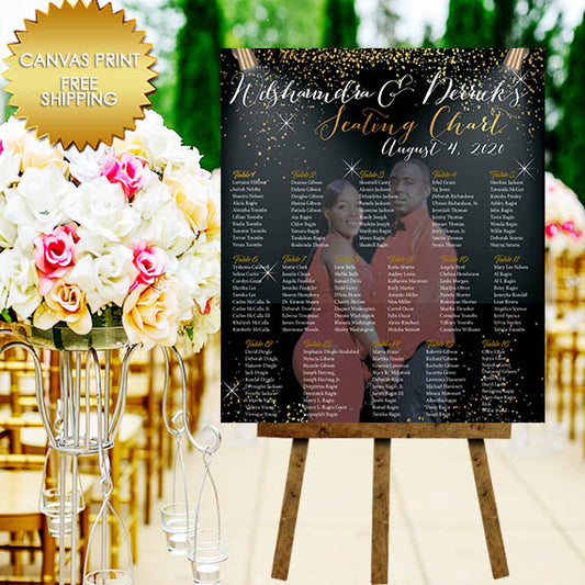 Wedding Canvas Sign Seating Chart, Welcome Sign