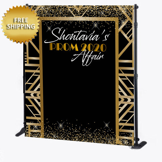 Prom 2020 Art Deco Theme Custom Step and Repeat Backdrop