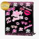 Sweet 16 Pink XOXO Smooches Birthday Party Custom Step and Repeat Backdrop