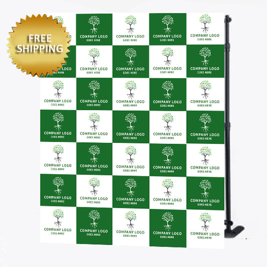 Custom Logo Step and Repeat backdrop for Corporate Event Banner