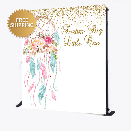 Baby Shower Birthday Dream Catcher Step and Repeat Backdrop