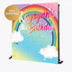 Rainbow Theme Birthday Party Custom Step and Repeat Backdrop