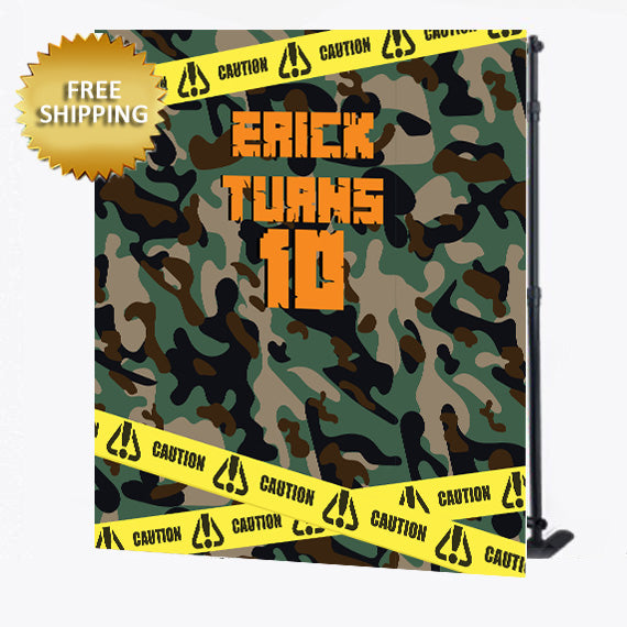 Camouflage-Military-Caution-Birthday-Custom-Step-and-Repeat-Backdrop