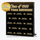 Gold and Black Class Reunion Step and Repeat Backdrop Banner