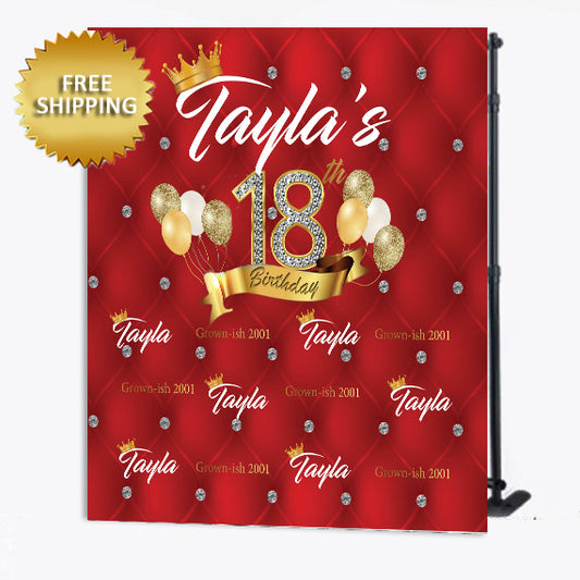 18th-Birthday-Red-Queen-Tufted-Custom-Step-and-Repeat