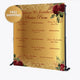 Prom 2020 Rose Theme Custom Step and Repeat Gold Backdrop