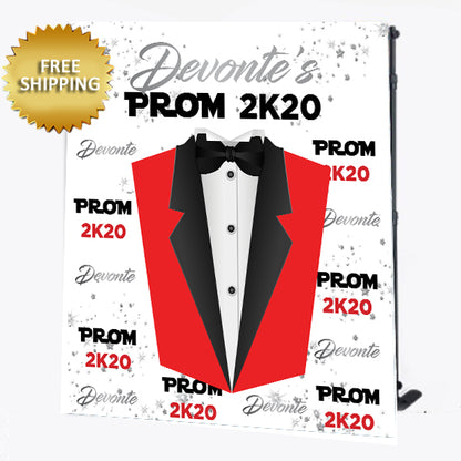 2020 Prom Tuxedo step and repeat Backdrop