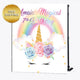 Unicorn Magical Birthday Party Custom Step and Repeat Backdrop