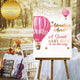 Hot Air Adventure Awaits Balloon Baby Shower Welcome Canvas Sign