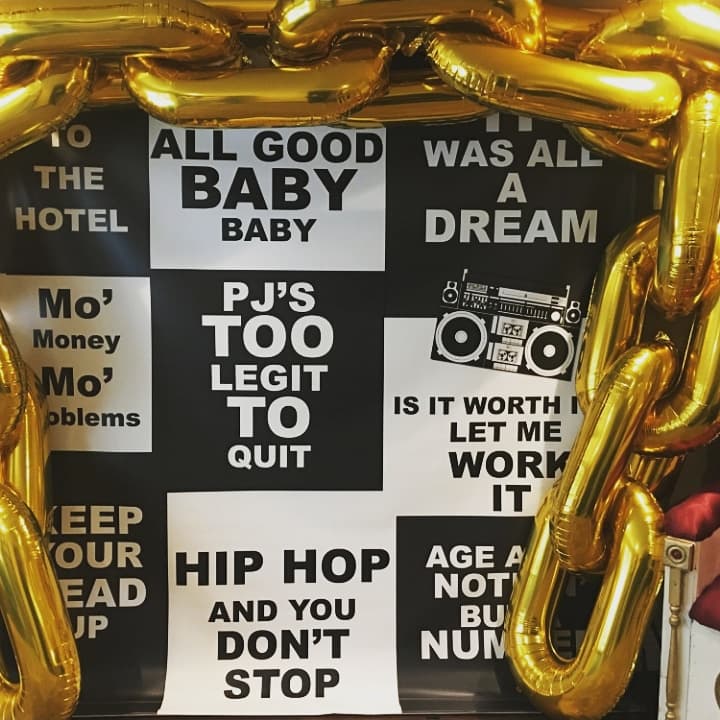 Hip Hop 90's Birthday Party Step and Repeat Backdrop
