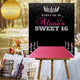 Sweet 16 Birthday Canvas sign guest book with pink carpet