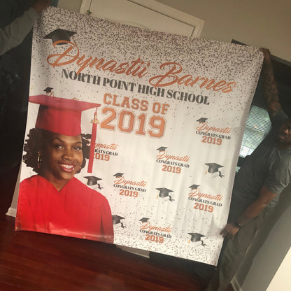 High School Graduation Class of 2020 Step and repeat backdrop