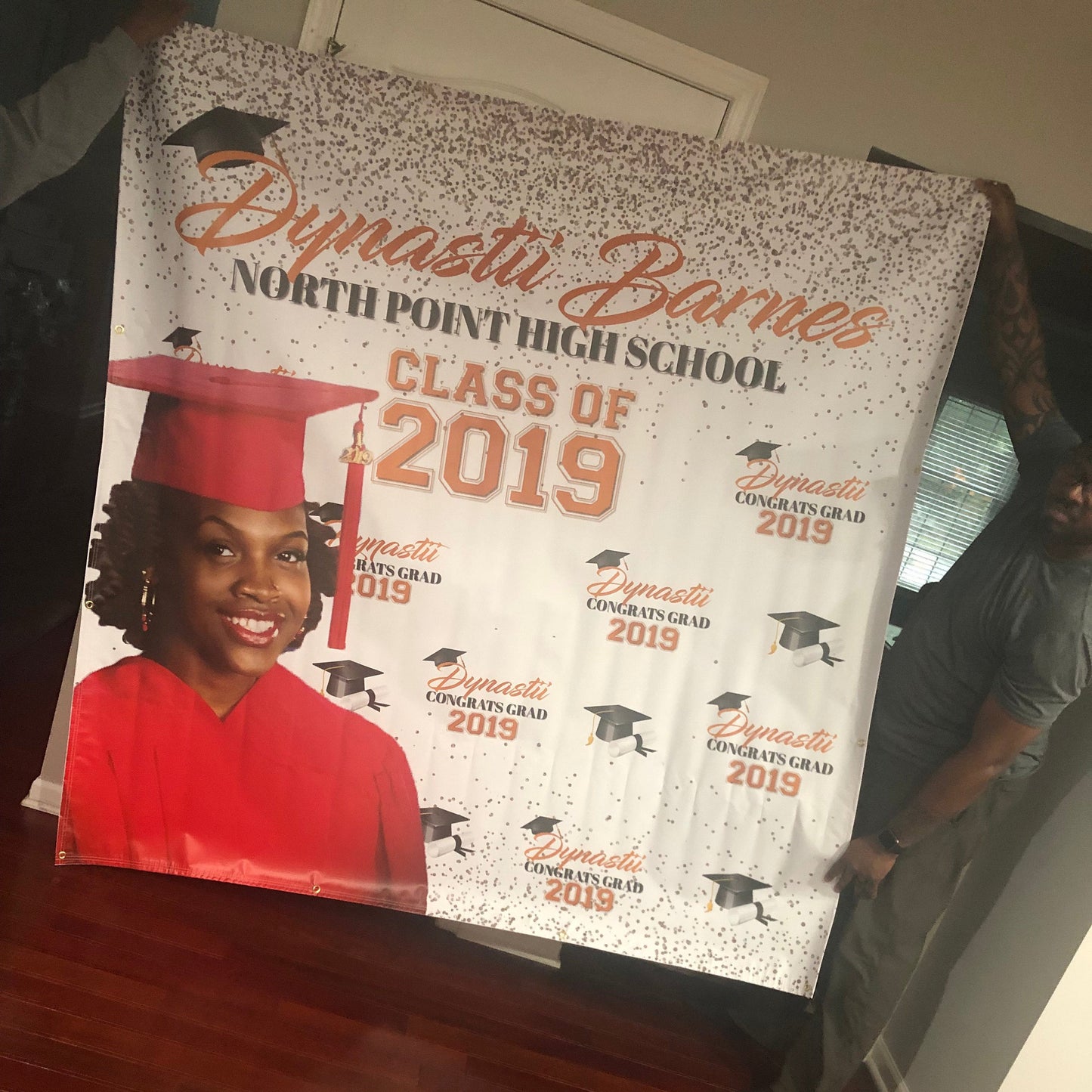 Graduation Class of 2020 Step and Repeat backdrop with Photo