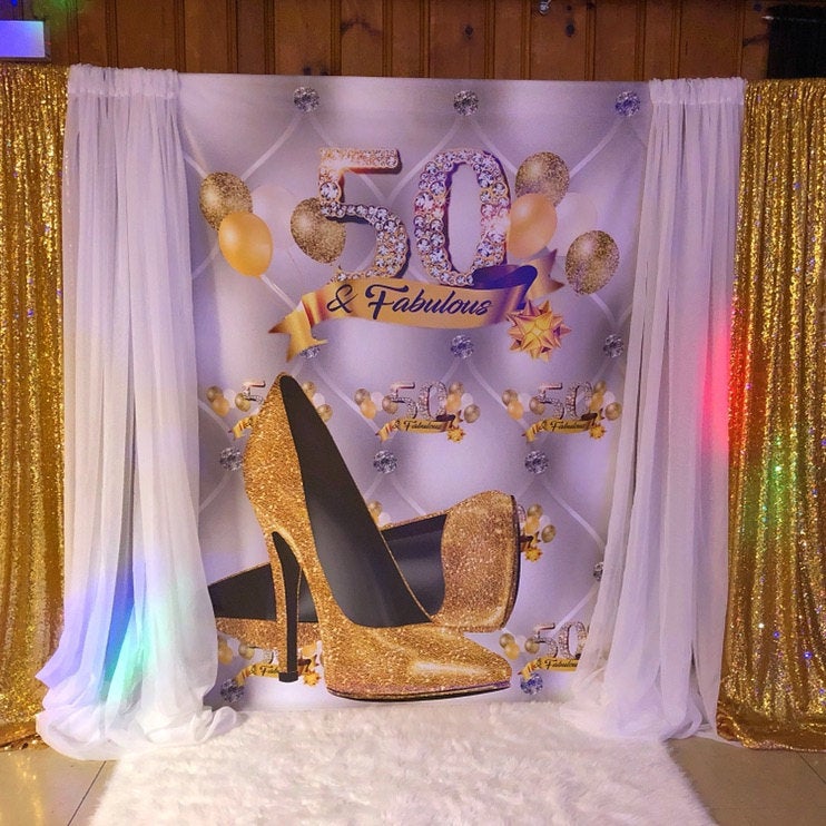 Stepping into Birthday With Red Heels Tufted Step repeat Backdrop