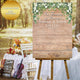 Rustic Floral Wedding Welcome Canvas Sign