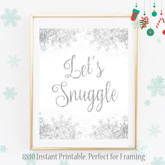 Let's Snuggle Winter Printable Christmas Wall Art