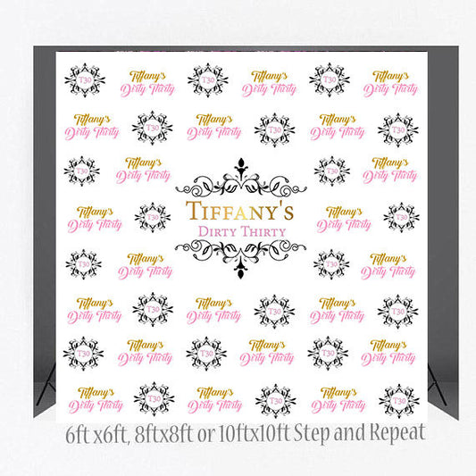 Custom 8X8 Photo Booth backdrop custom Step and Repeat, Birthday Step and Repeat, photo booth, Printable Backdrop, Prom back drop
