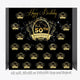 Black and Gold “50th Birthday Party” Step and Repeat Birthday Banner