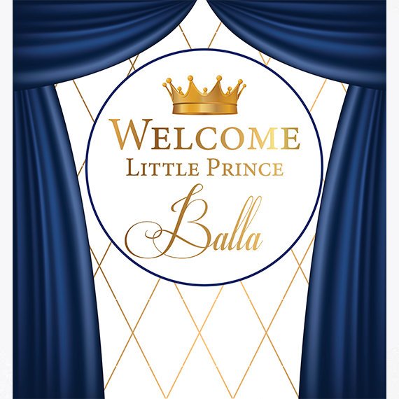 Custom 8X8 FEET Photo Booth backdrop, Prince Step and Repeat, Baby Shower Step and Repeat, Royal Step and Repeat, Printable Backdrop -