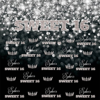 Step and repeat Photo backdrop, black and white Step and Repeat, Sweet 16 Birthday photo booth, Prom Backdrop, Printable Backdrop, Backdrop