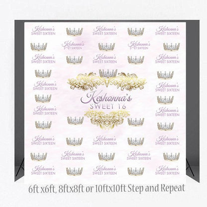 Custom 8X8 Photo Booth backdrop custom Step and Repeat, Princess Birthday photo booth, Prom Backdrop, Printable Backdrop, Wedding Backdrop