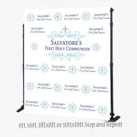 Custom 8X8 FEET Photo Booth backdrop, Communion Back Drop, Baptism Backdrop, Communion Step and Repeat, photo booth,Printable Backdrop -