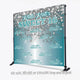 Sweet 16th Birthday Party Step and Repeat Sparkle backdrop - Teal and Silver