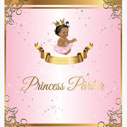Step and Repeat backdrop, Baby Shower Backdrop, Princess Backdrop,50th Backdrop, black princess backdrop, Royalty Back drop, Black Baby girl