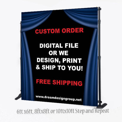 Custom 8x8 FEET Photo Booth Step and Repeat, Birthday Backdrop, Custom Backdrop, 21st Backdrop, Photo Props, Printable Back drop