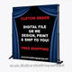 Custom 8x8ft Photo Booth Step and Repeat Backdrop