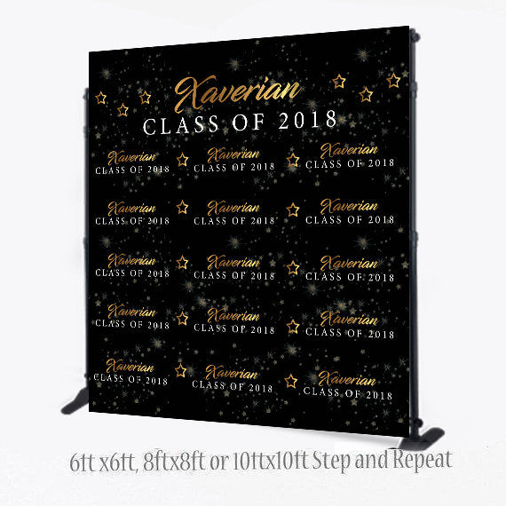 Graduation Photo Booth backdrop, Stars Step and Repeat, Sweet 16, photo booth,  Birthday Backdrop, Class of 2018  Backdrop, Senior Prom